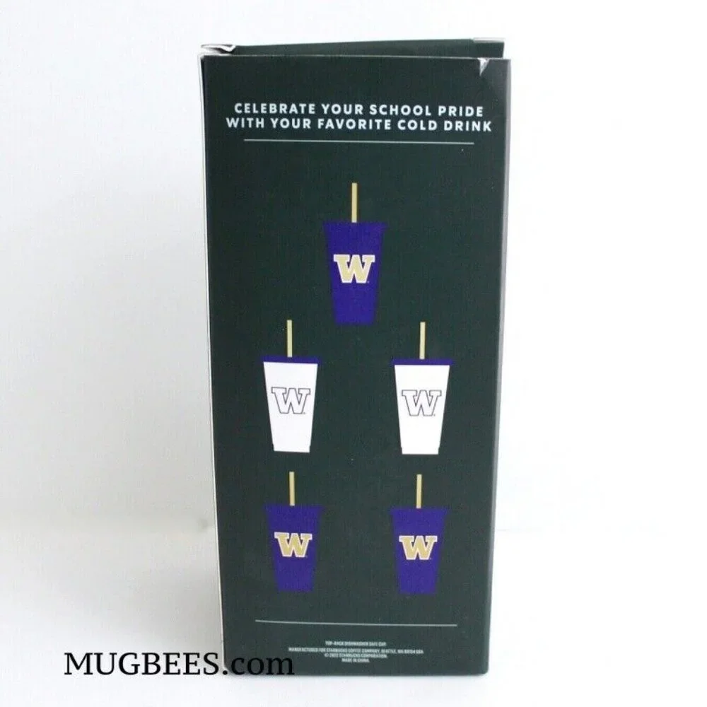 Starbucks Campus Collection University of Washington UW 5-Pk Reusable Cold Cups